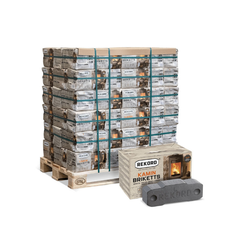 Rekord Braunkohlebriketts – 900 kg Palette (90x10 kg) Klassische Heizbriketts für Kamin & Ofen